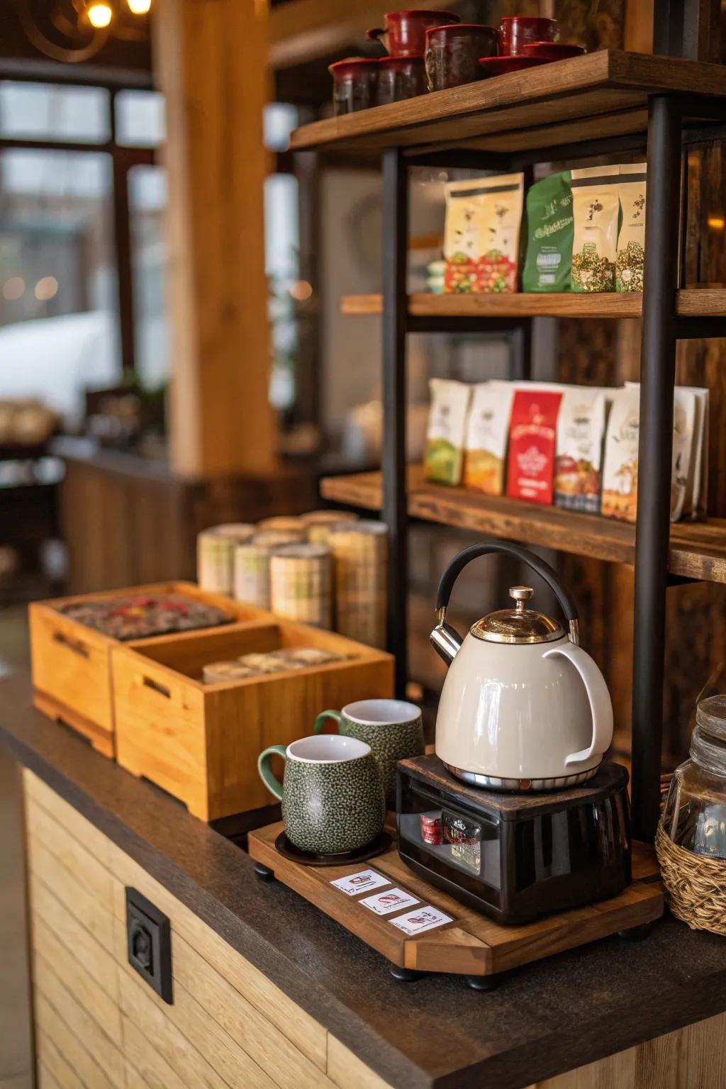 A personal drink station adds comfort and ease to your space.