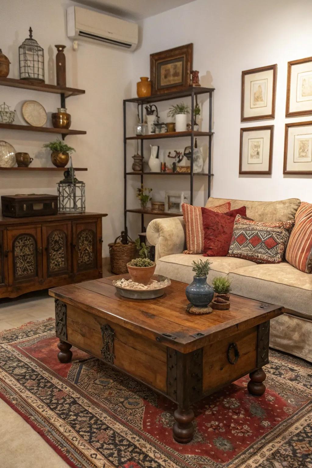Unique finds add personality and a sense of history.