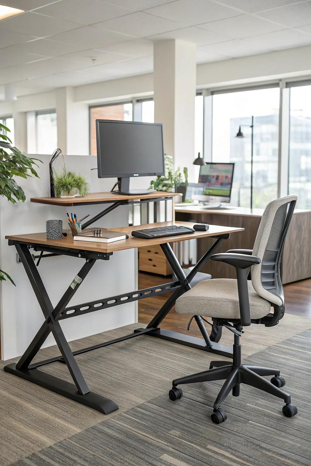 Elevate productivity with a flexible, adjustable desk.