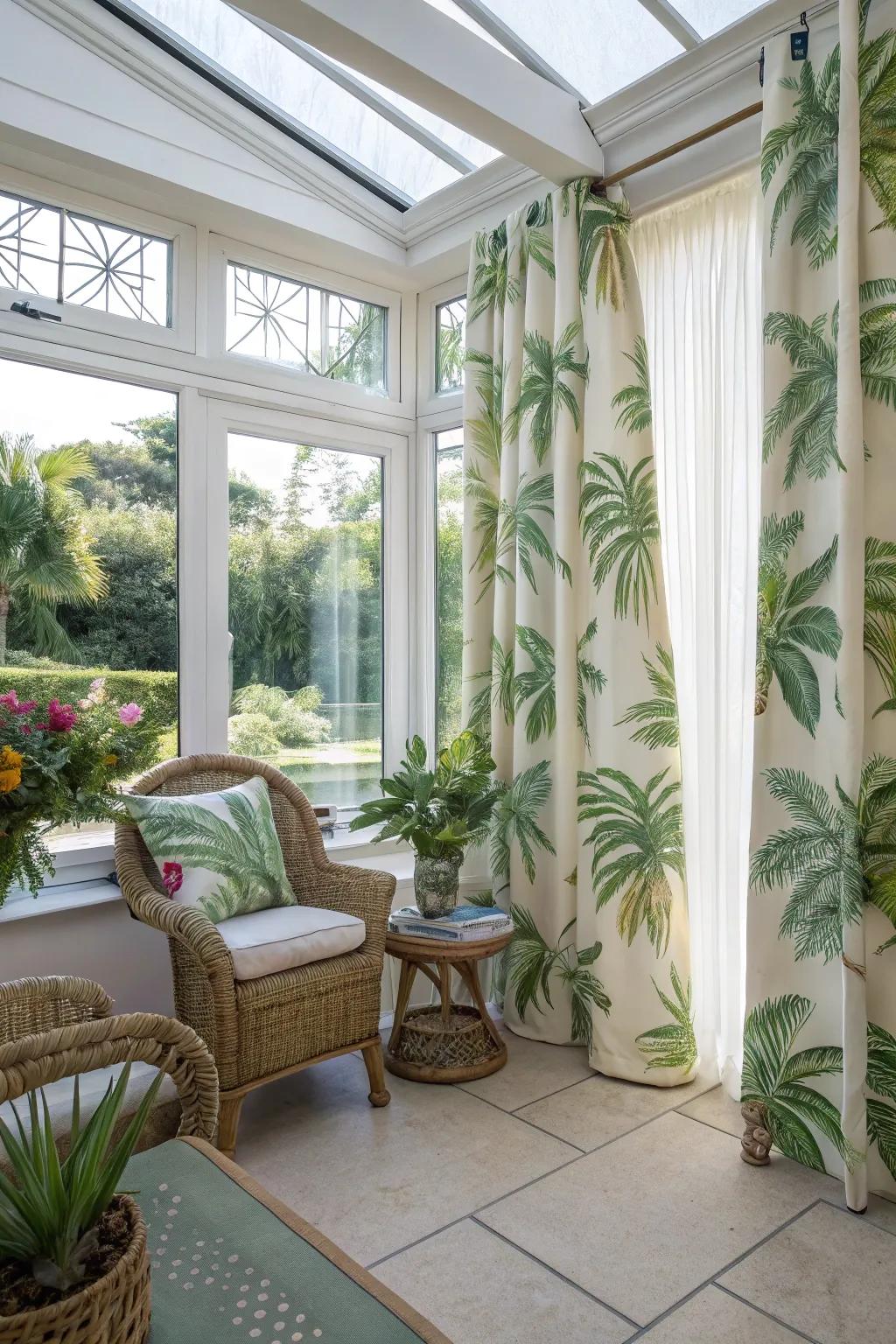 Tropical patterns in coverings can transport you to an exotic getaway.
