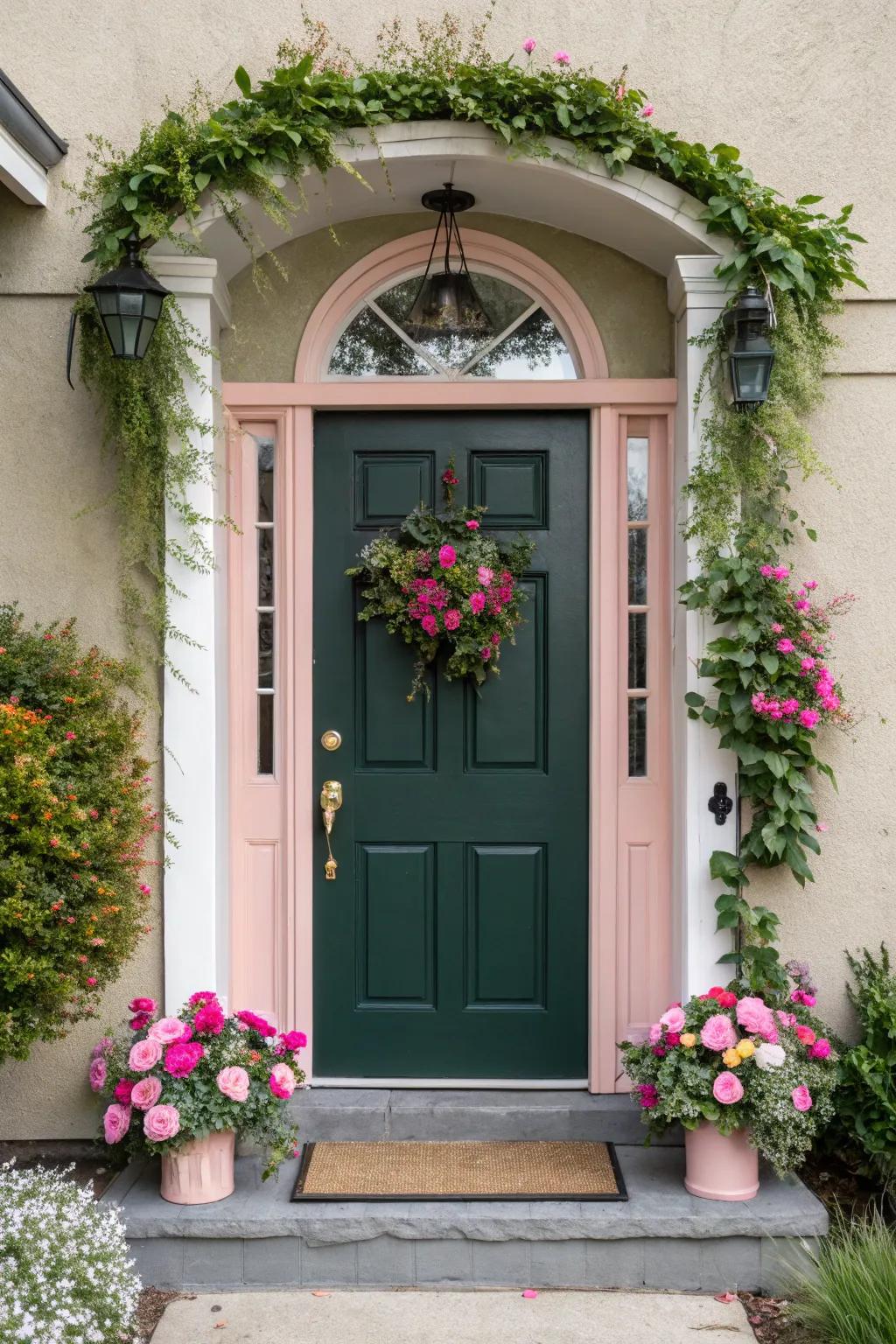 Subtle accents create a gentle and unified entryway scheme.
