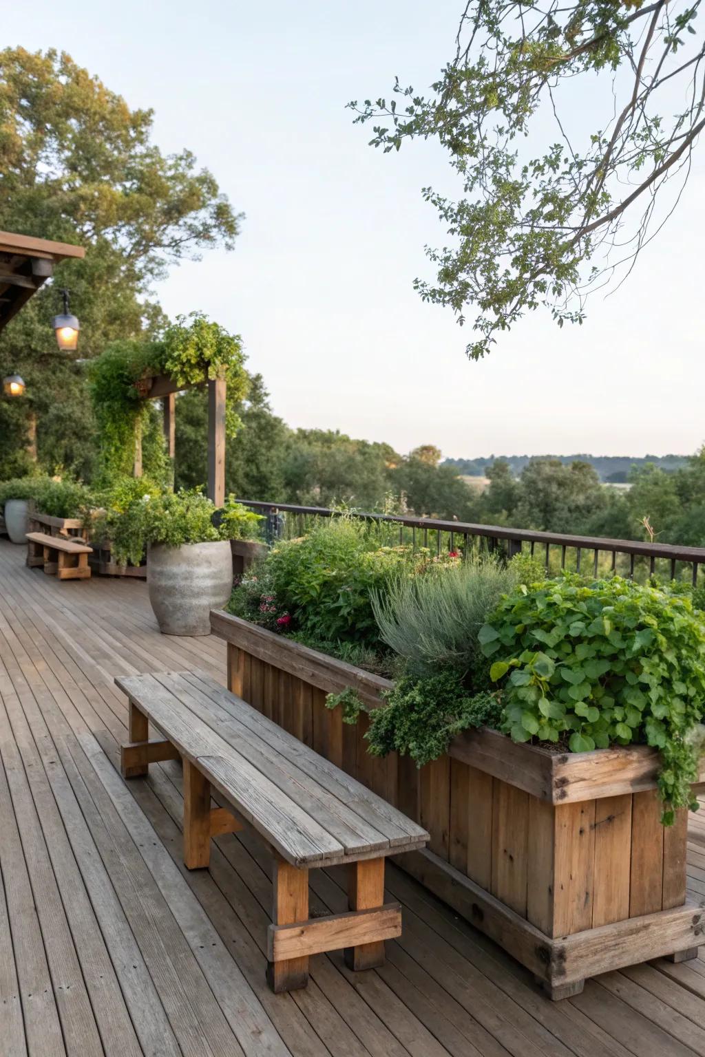 Rustic appeal with warm timber parts.