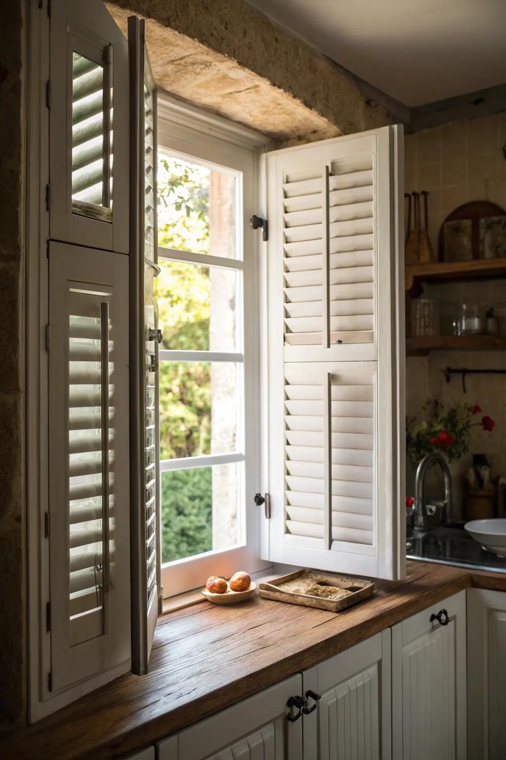 Timeless window covers offer privacy and grace.