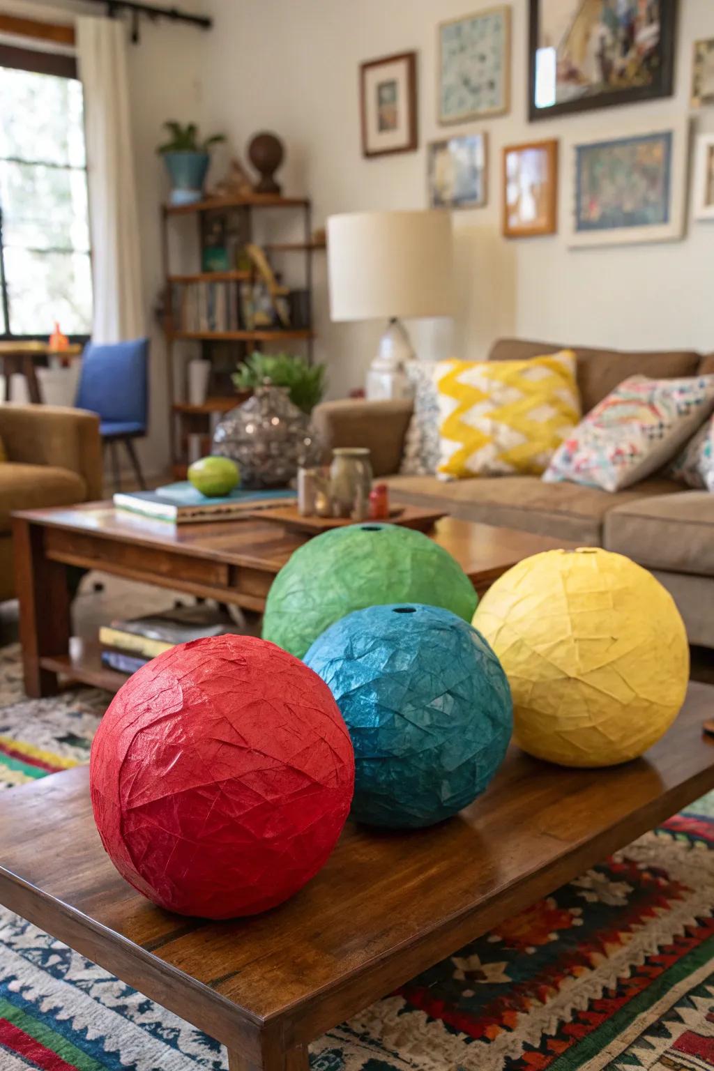 Paper creation spheres for a creative hand-made detail