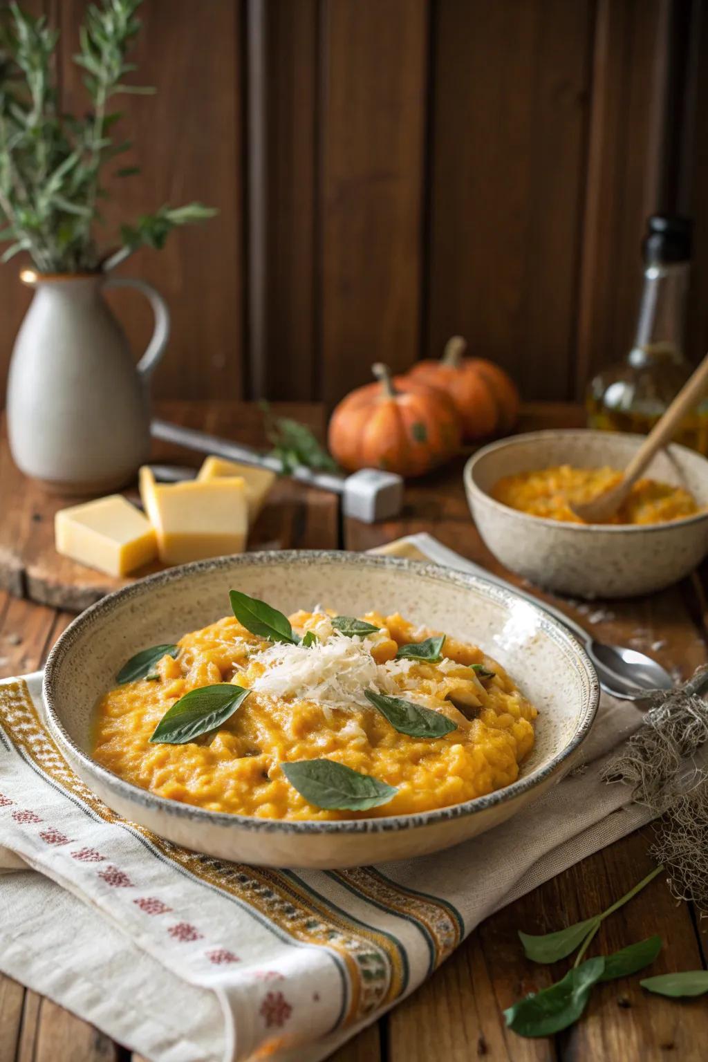 Creamy squash risotto.