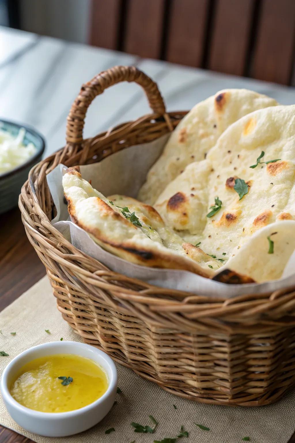 Fragrant flatbread, a must-have accompaniment for any Diwali feast.