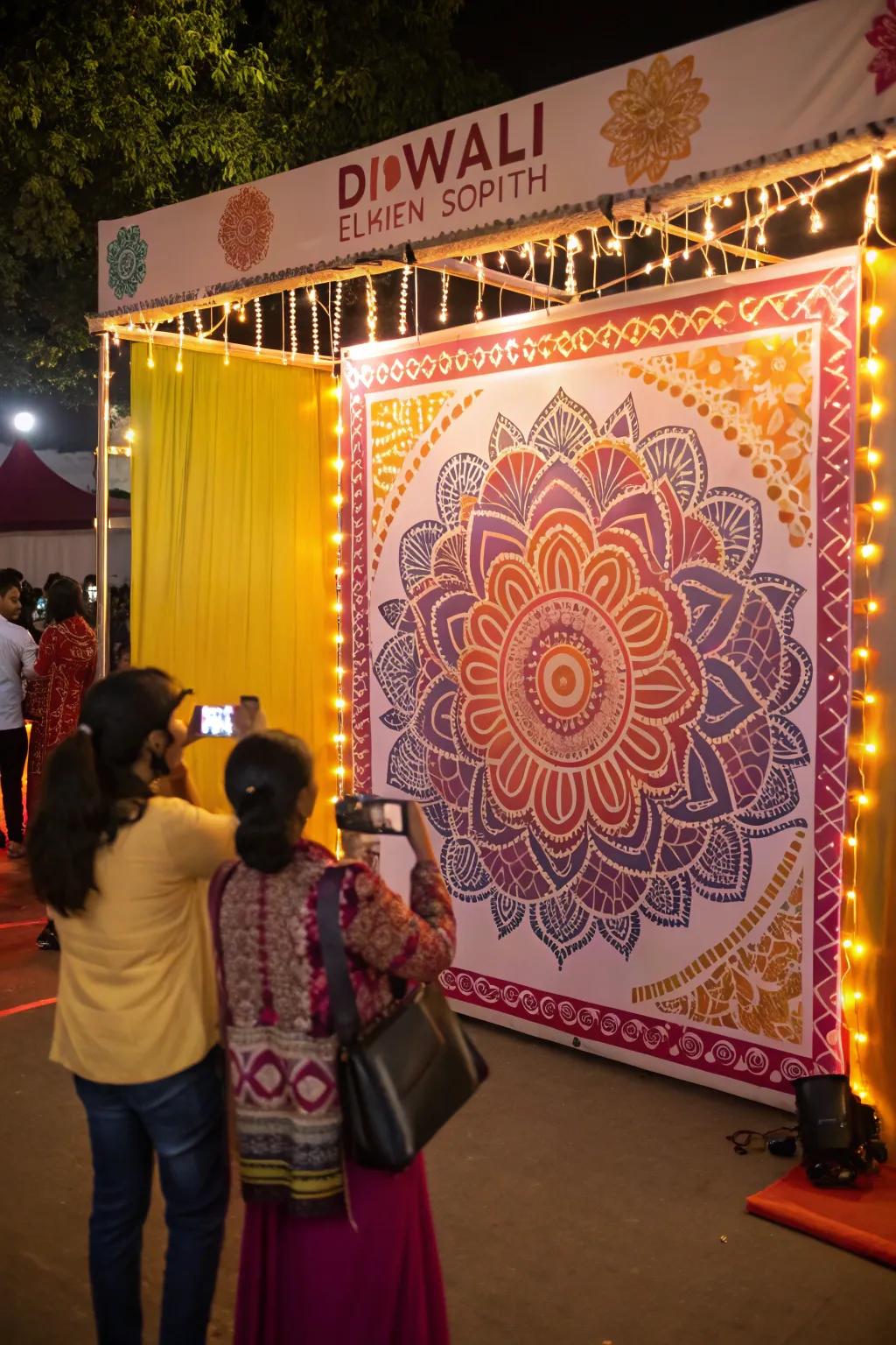 Artistic mandala patterns injecting a spiritual detail into the corner.