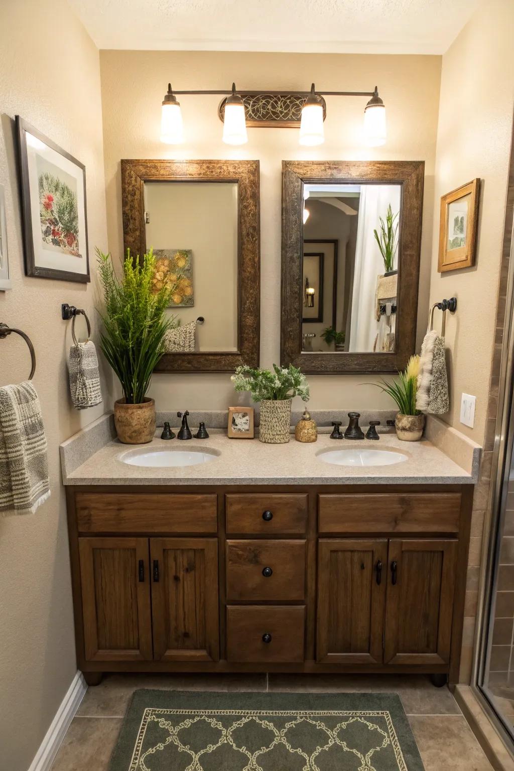 Decorative accents personalize and beautify.