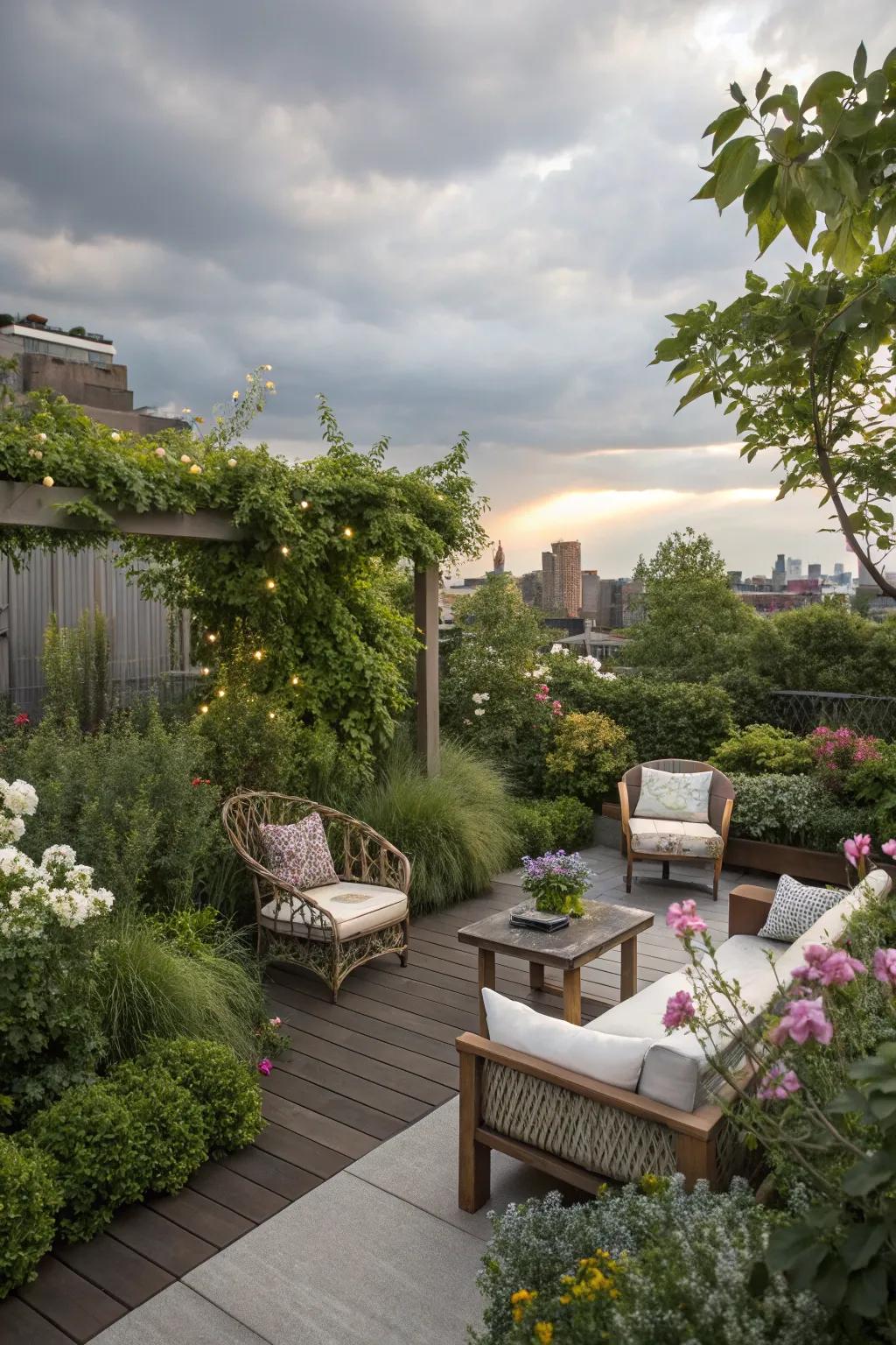 A skyspace garden that serves as a peaceful escape.
