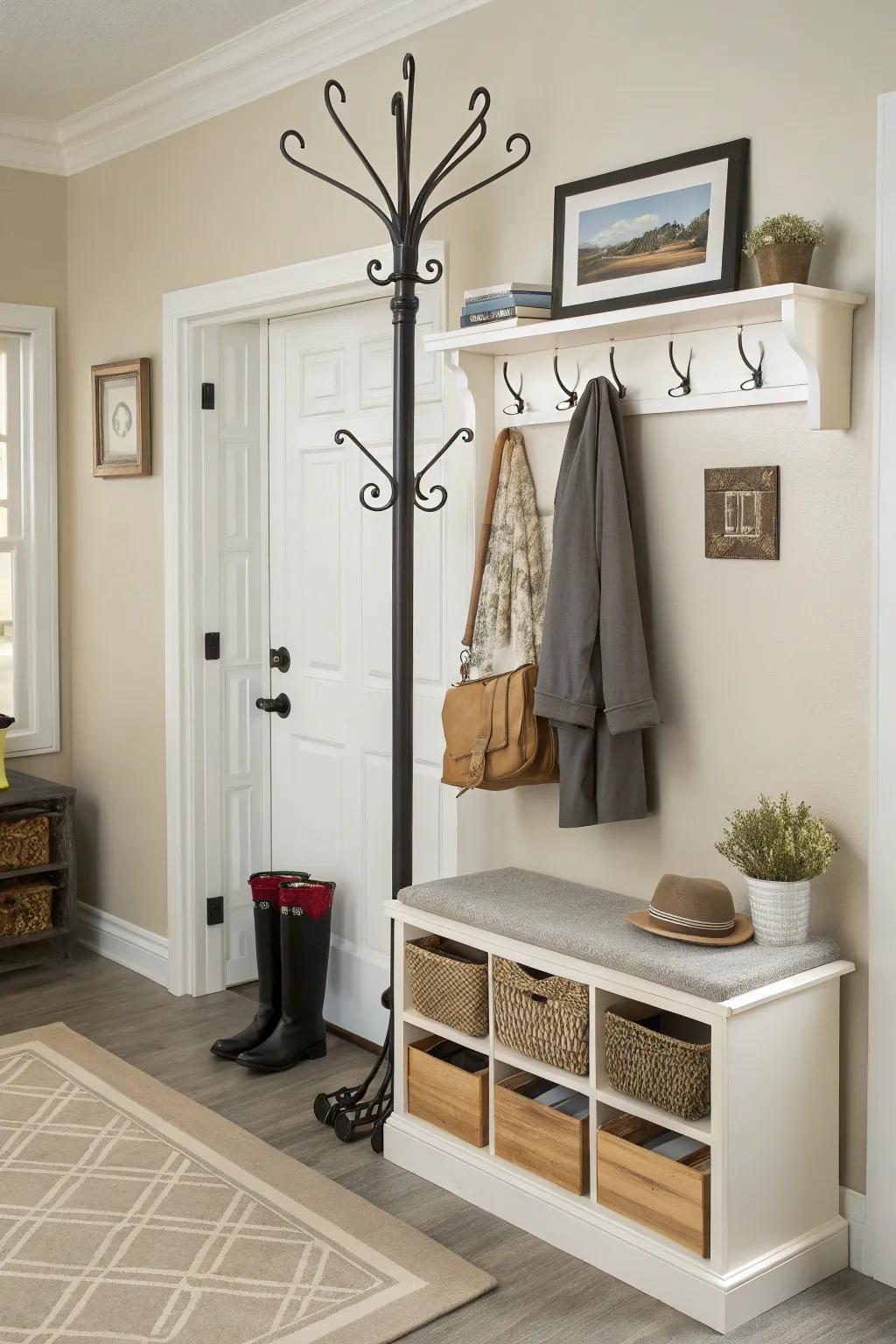 Unattached units provide versatile storage.