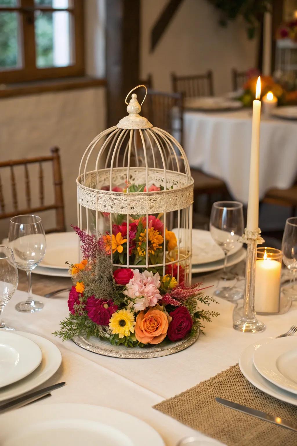 Surprising centerpieces spark conversation at the table.