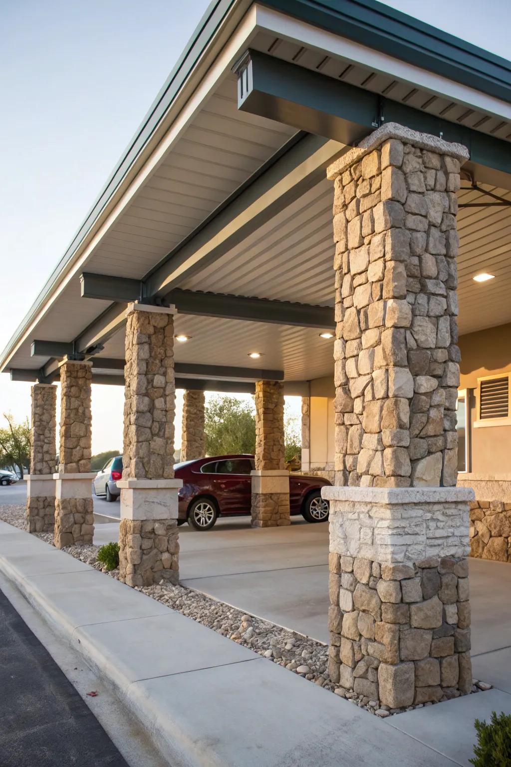 Transform your carport with creatively designed columns.
