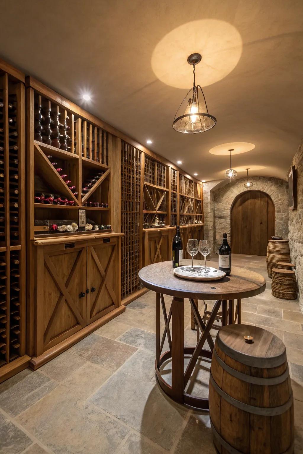Indulge in elegance with a wine cellar and tasting room.
