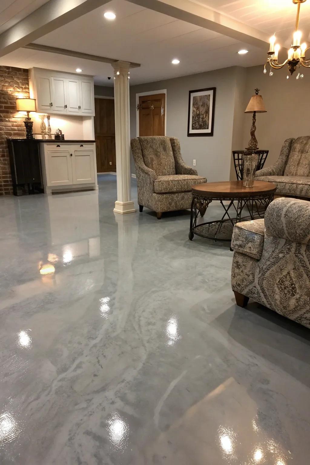 Soft stone floors for quiet grace.