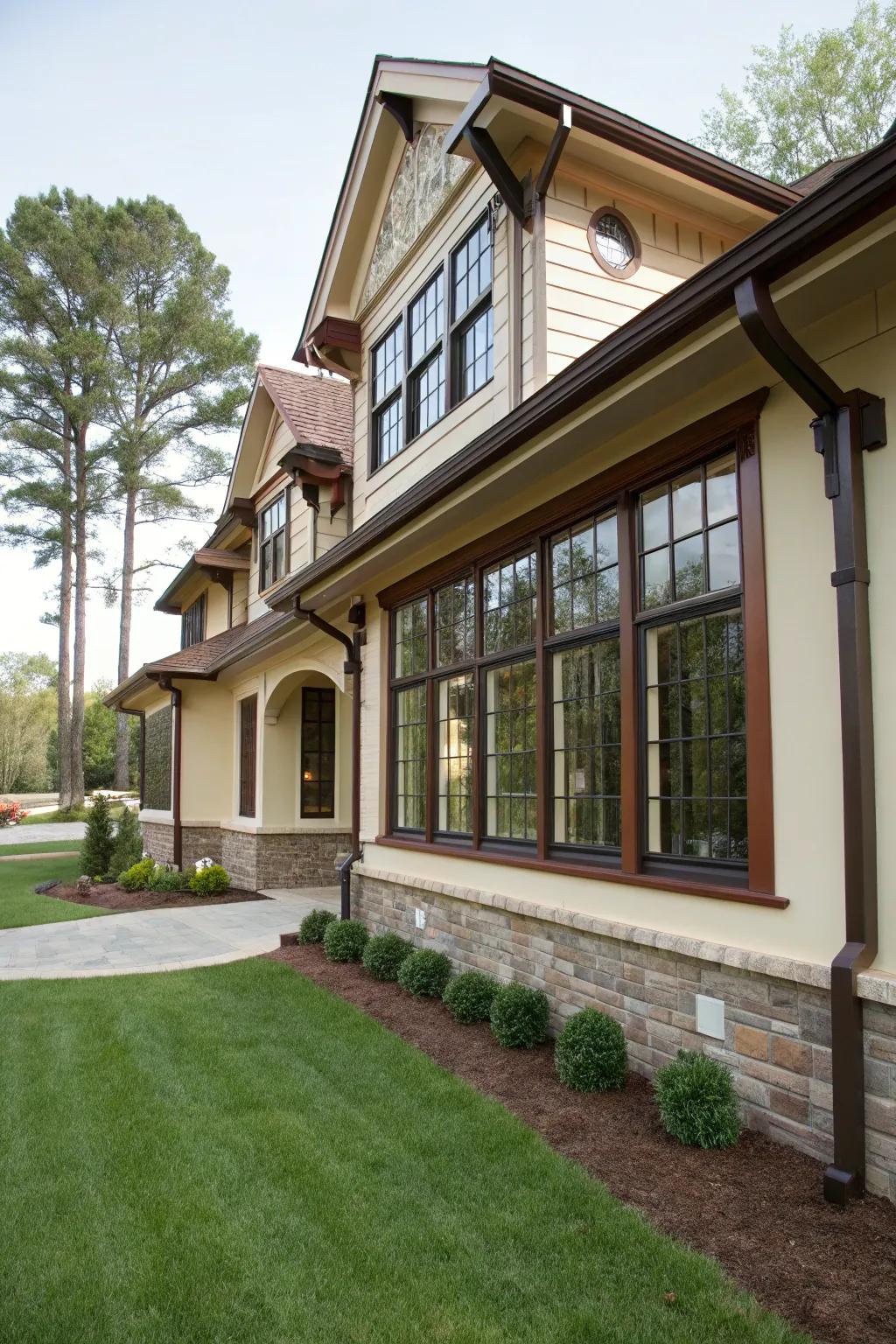 Expansive outlines fashion a daring framework, accentuating your windows.