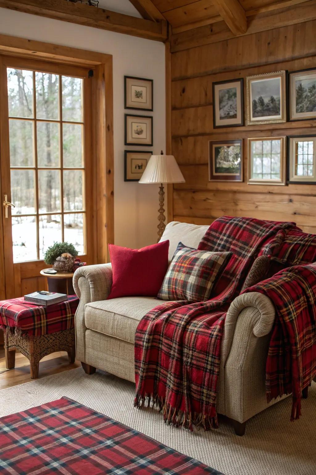 Patterns like plaid contribute a classic fall touch to your decorations.