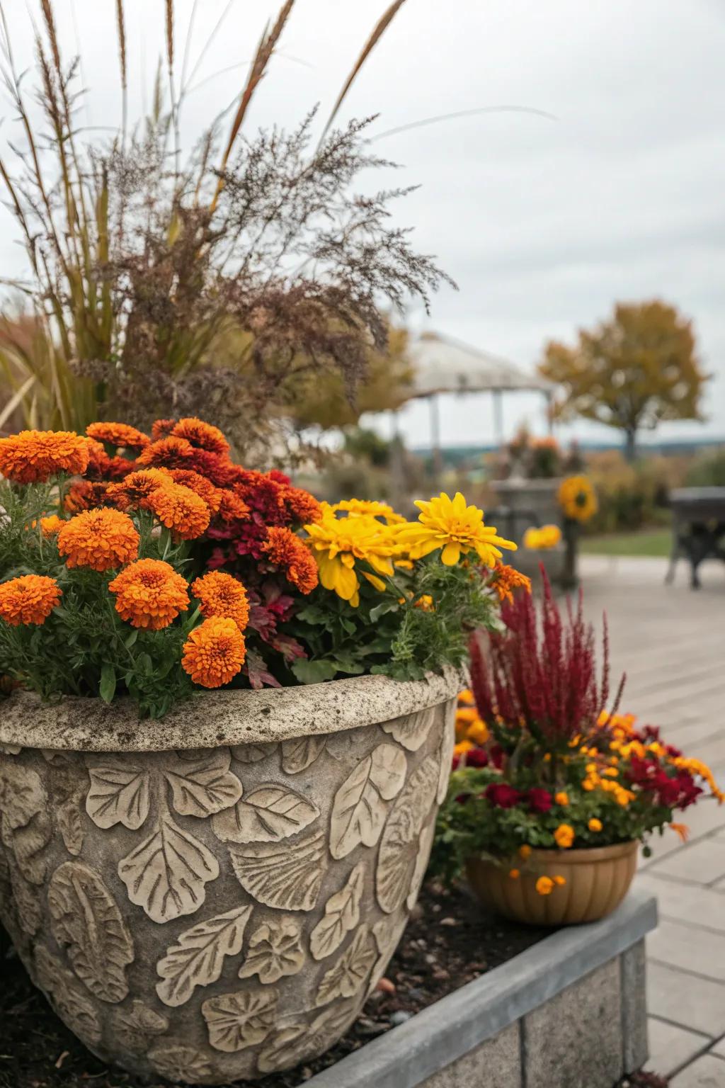 Unique vessels make planters stand out.