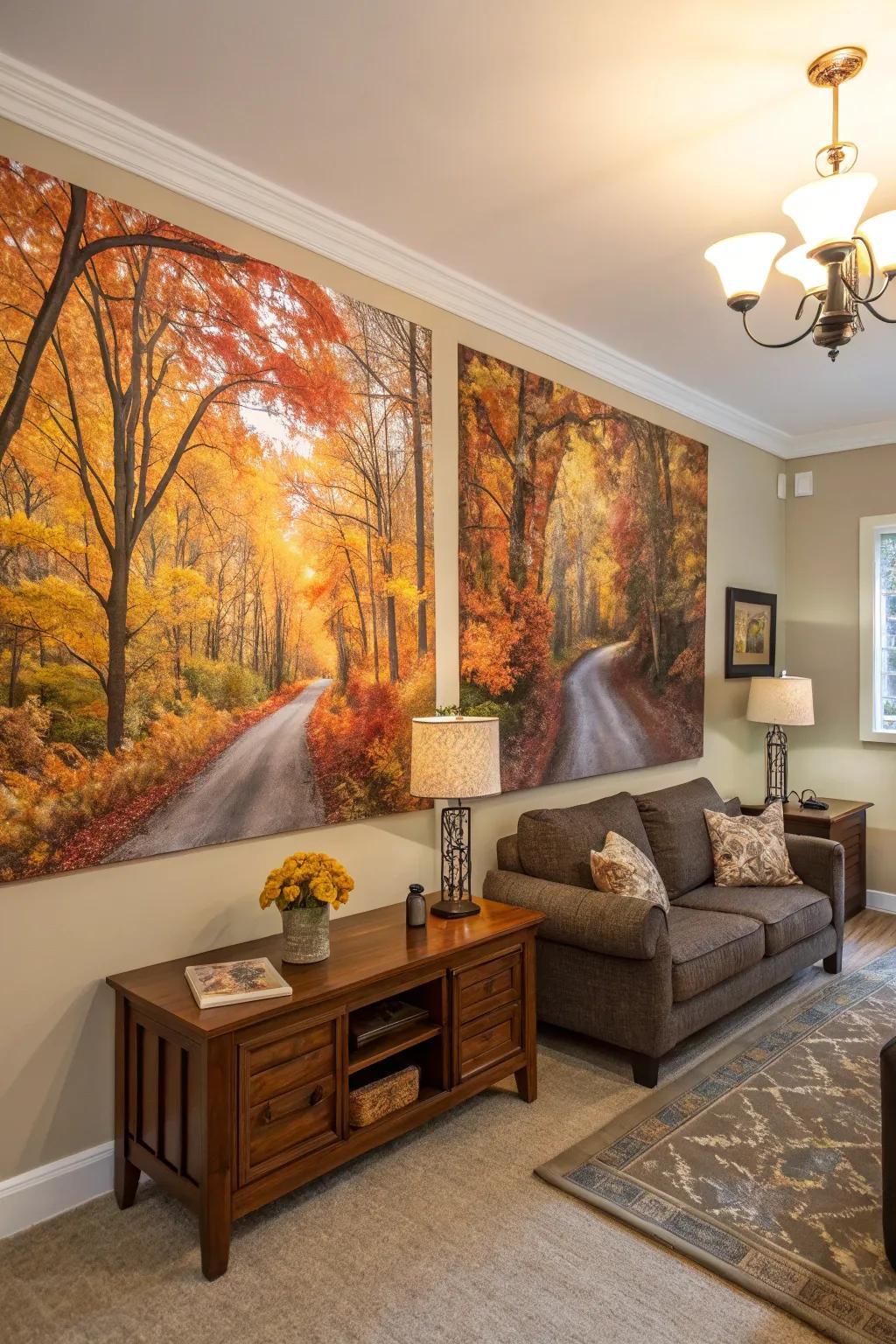 Bring all the magic of autumn indoors with nature-inspired art.