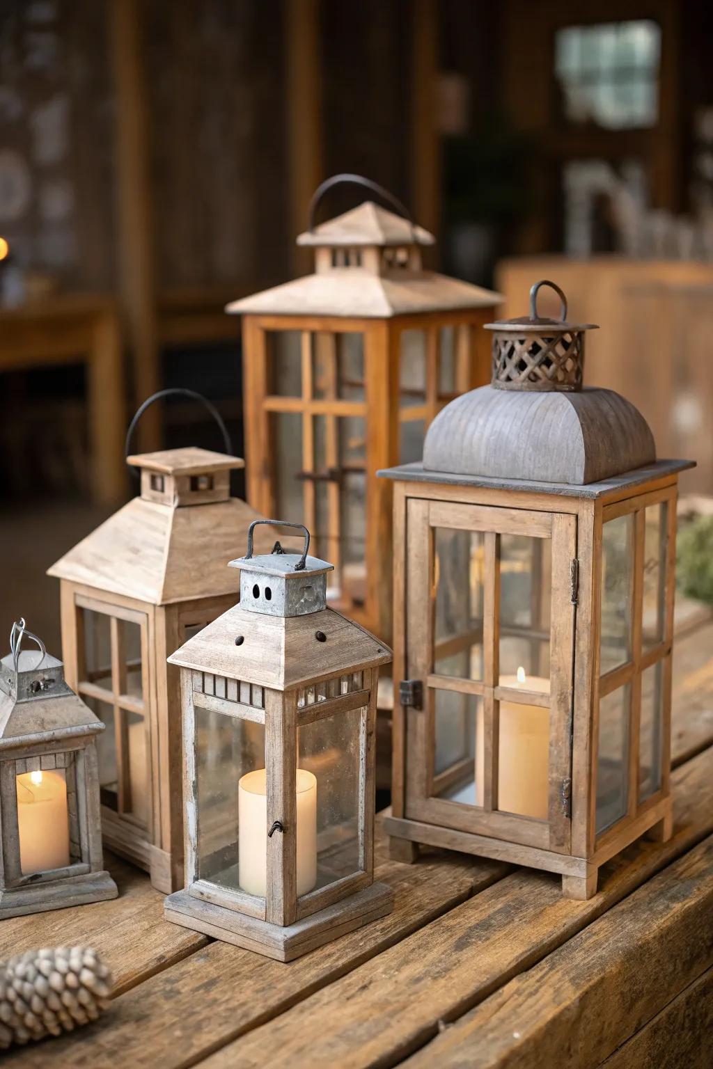 Combining materials establishes a textured, eclectic style.