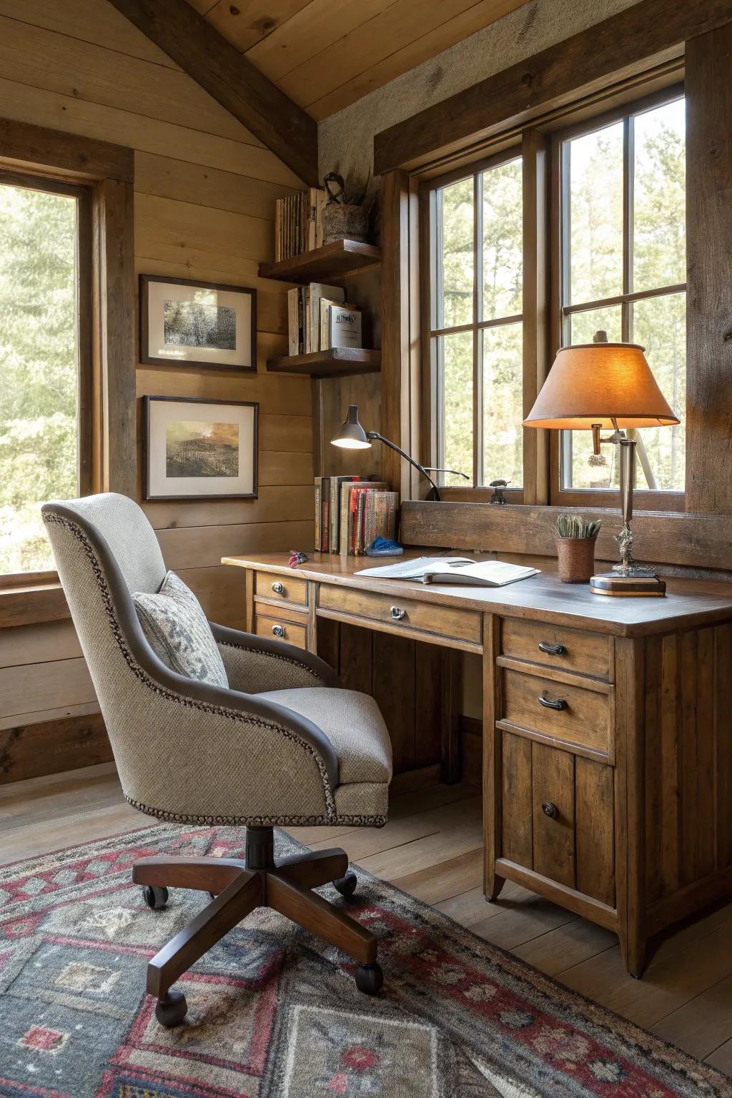 Relaxing seating for long work hours.