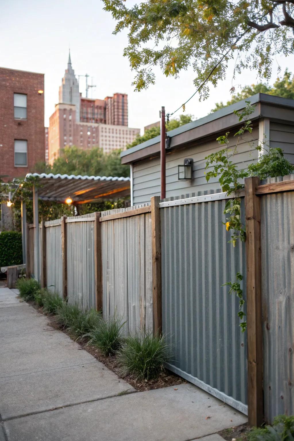 Curved steel adds strength and an industrial vibe.