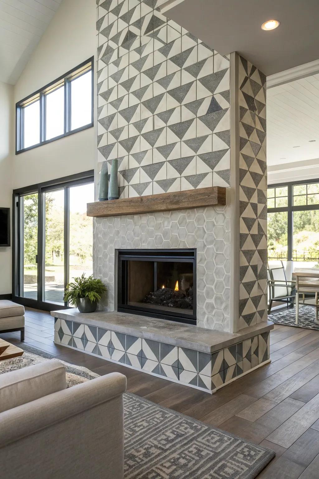 Geometric patterns bring a modern flair.