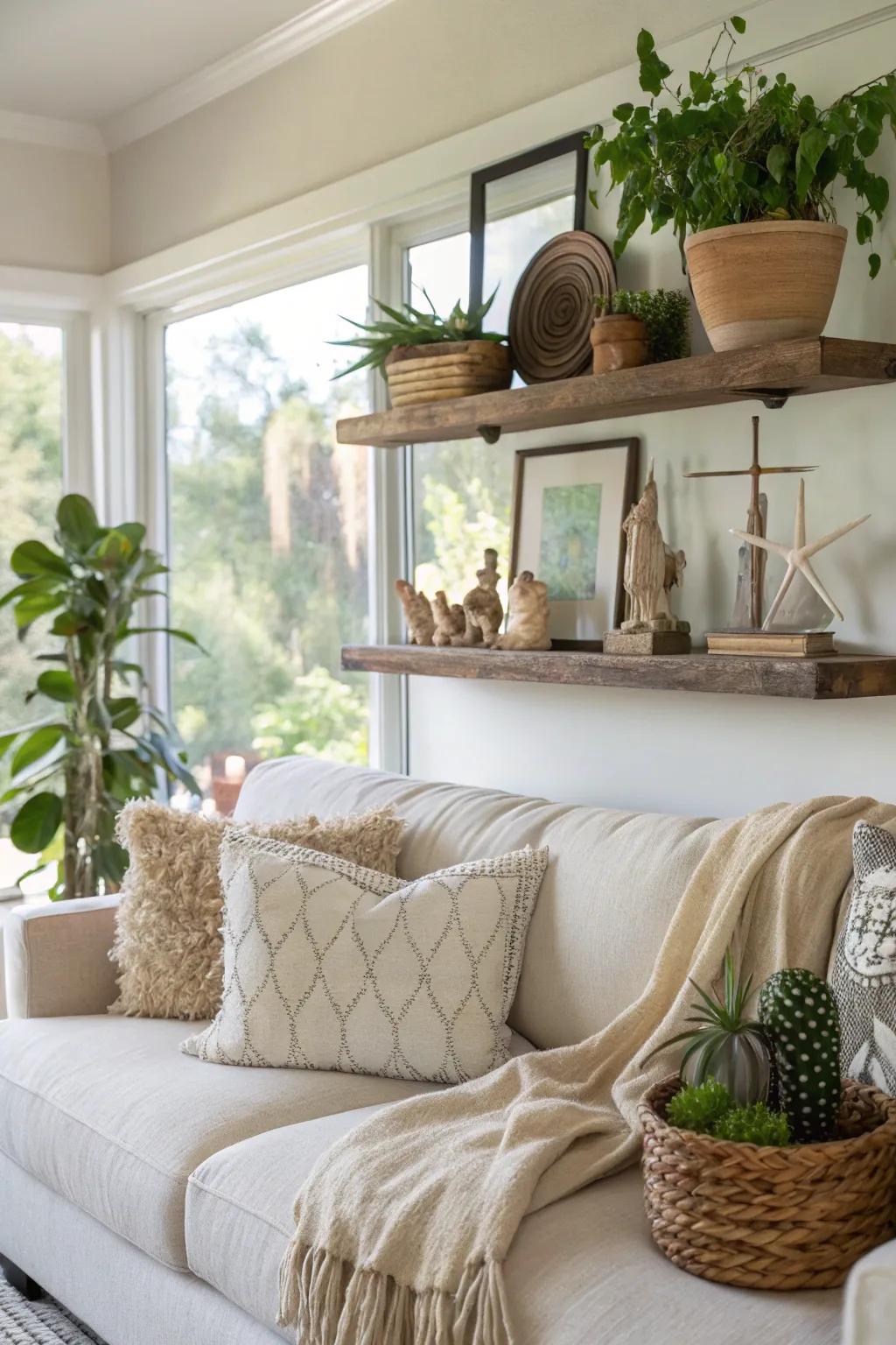 Nature-inspired decor brings tranquility to your space.