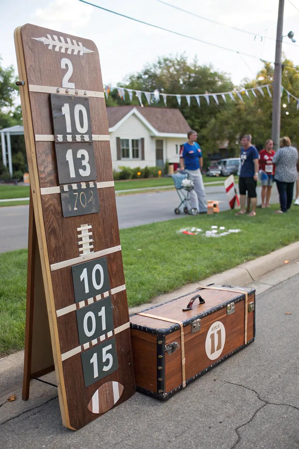 A customizable scoreboard augments interactivity to your trunk's display.