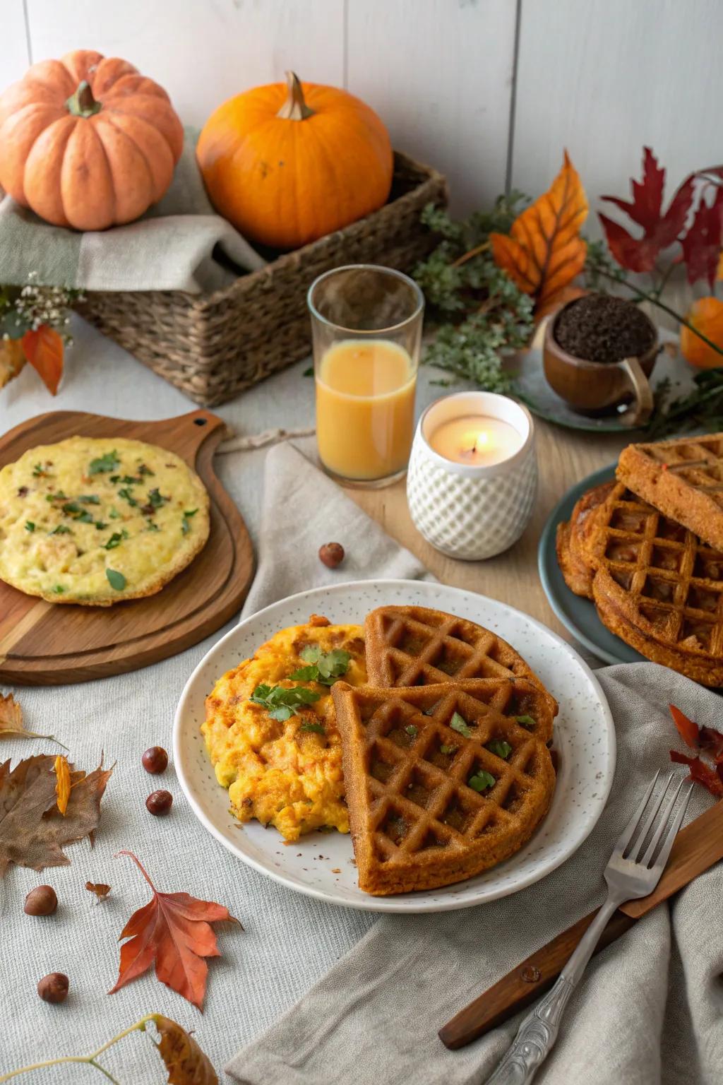 A delightful Friendsgiving early meal with seasonal favorites.