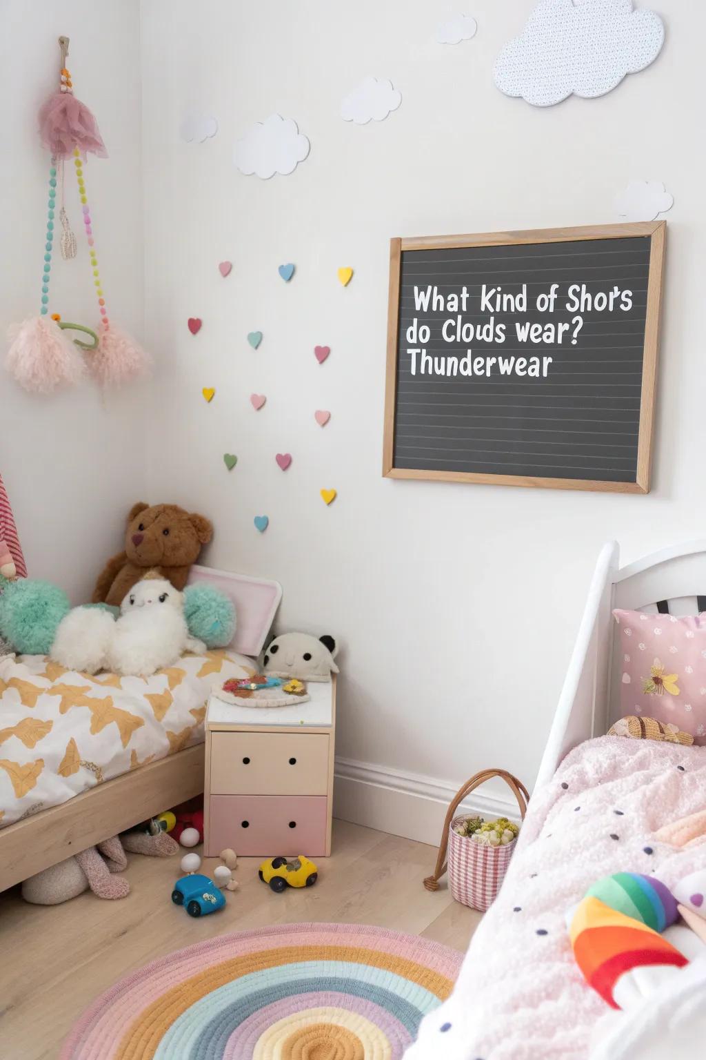 A whimsical addition to lighten up children's spaces.