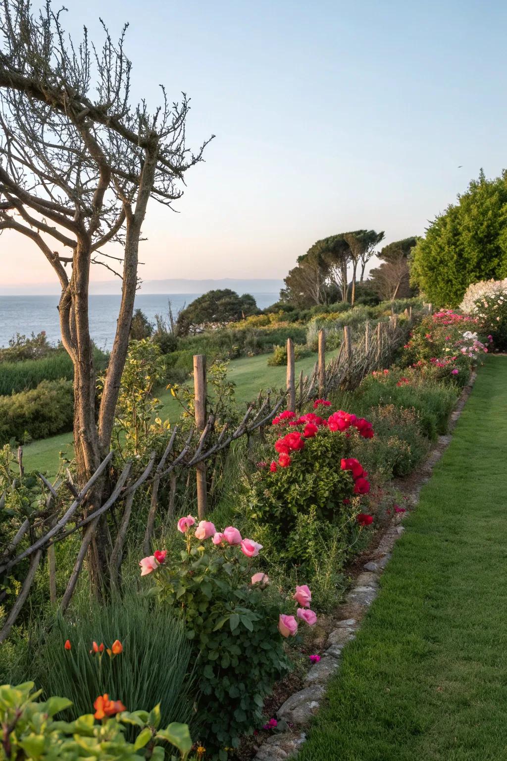 Spiky bushes create a natural, living shield that improves garden security.