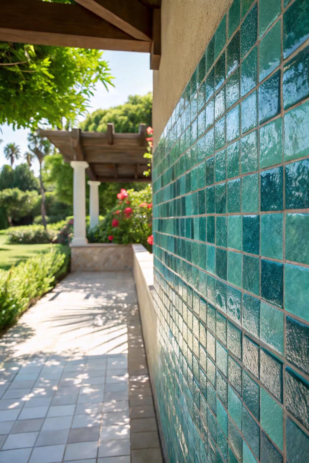Glass squares can transform outdoor spaces into revitalizing retreats.