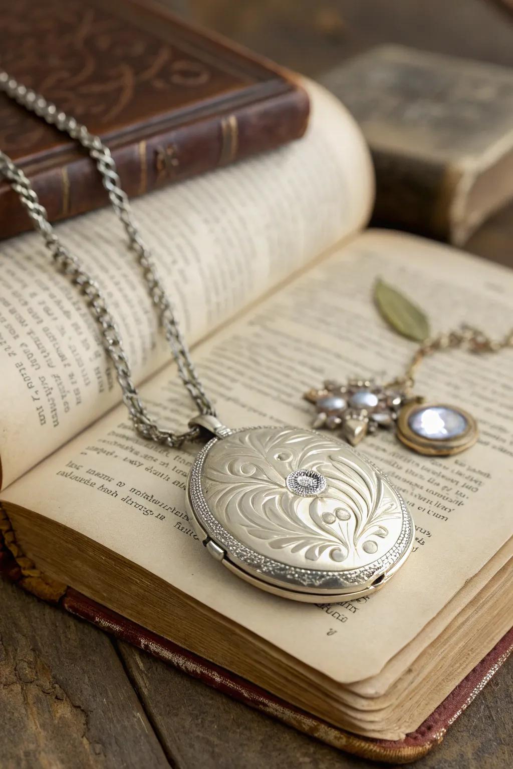 An adaptable case necklace for personal mementos.