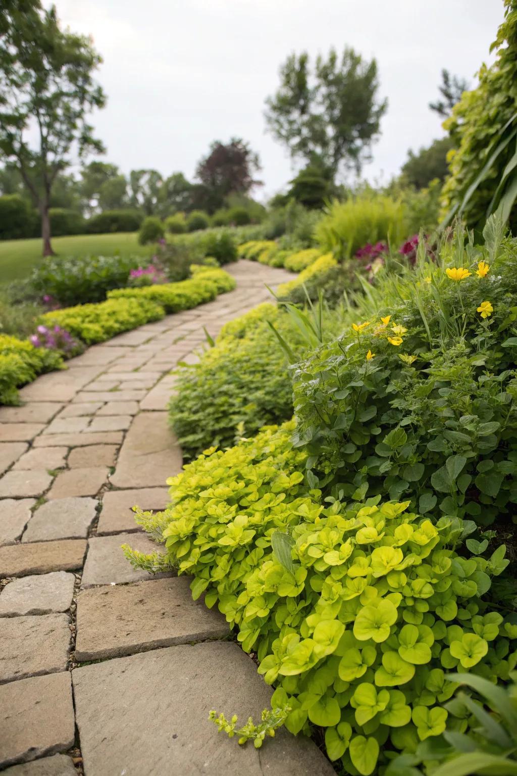 Steppable perennials bring charm and function to walkways.