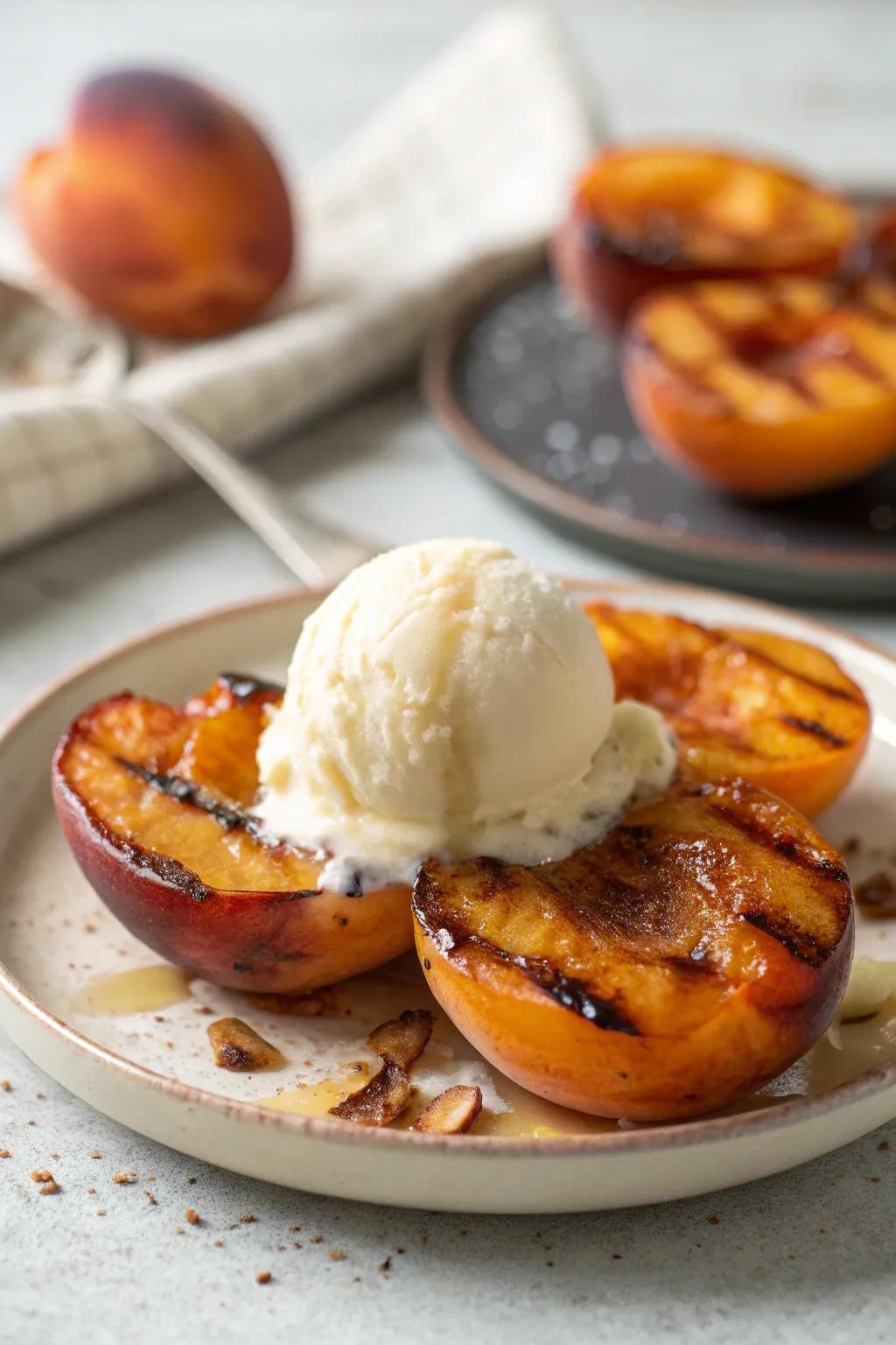 Grilled peaches are an exceptional summer dessert.