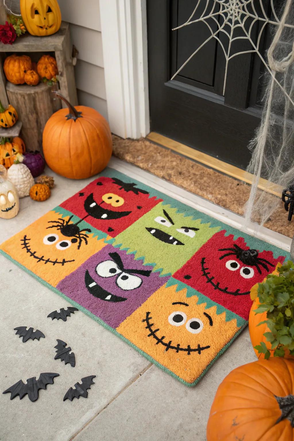 Monstrous fun for a whimsical Halloween welcome.