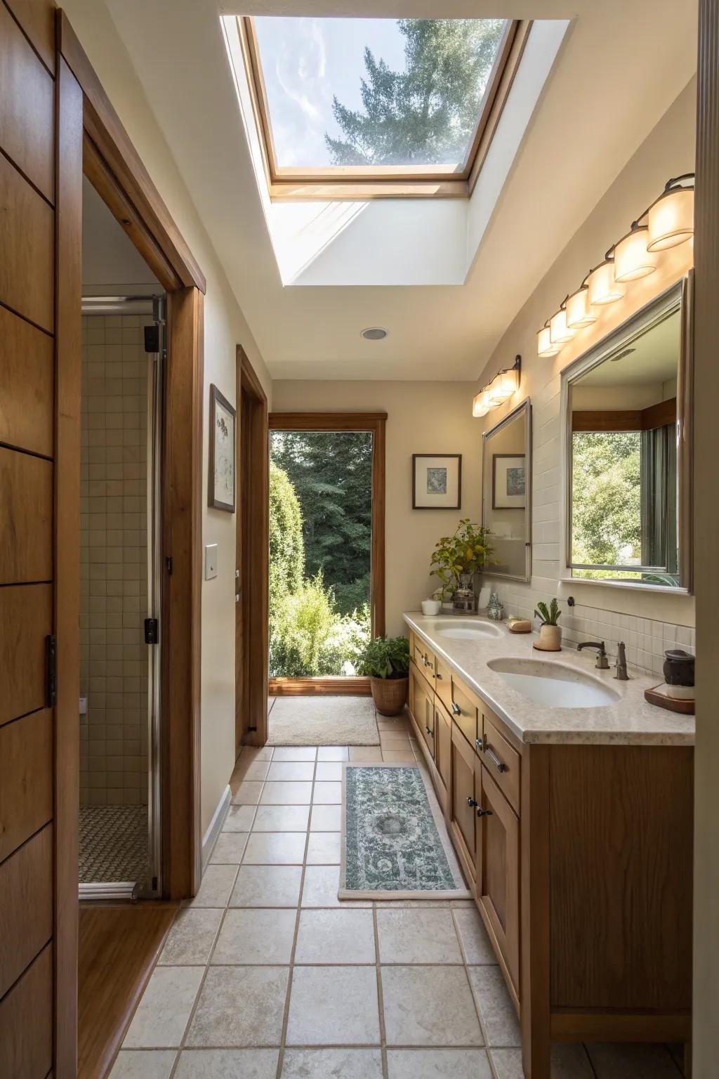 Sun tunnels bring in plenty of sunlight.