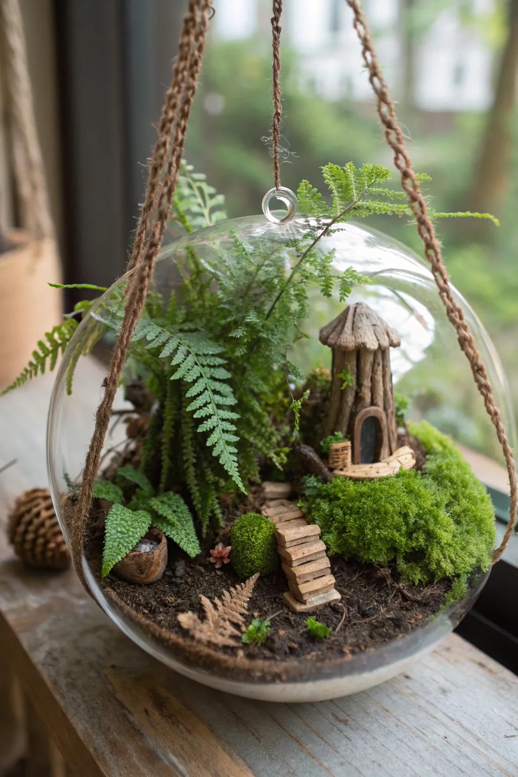 A woods-inspired terrarium for nature lovers.