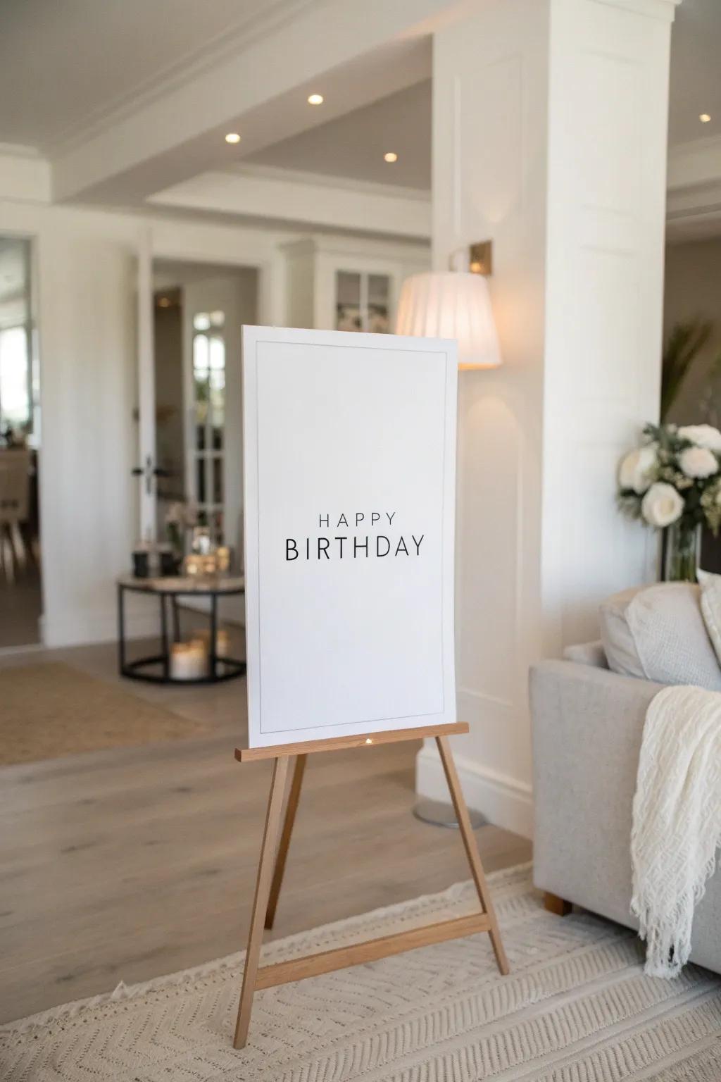 Essentialistic designs offer elegant simplicity for birthday announcements.