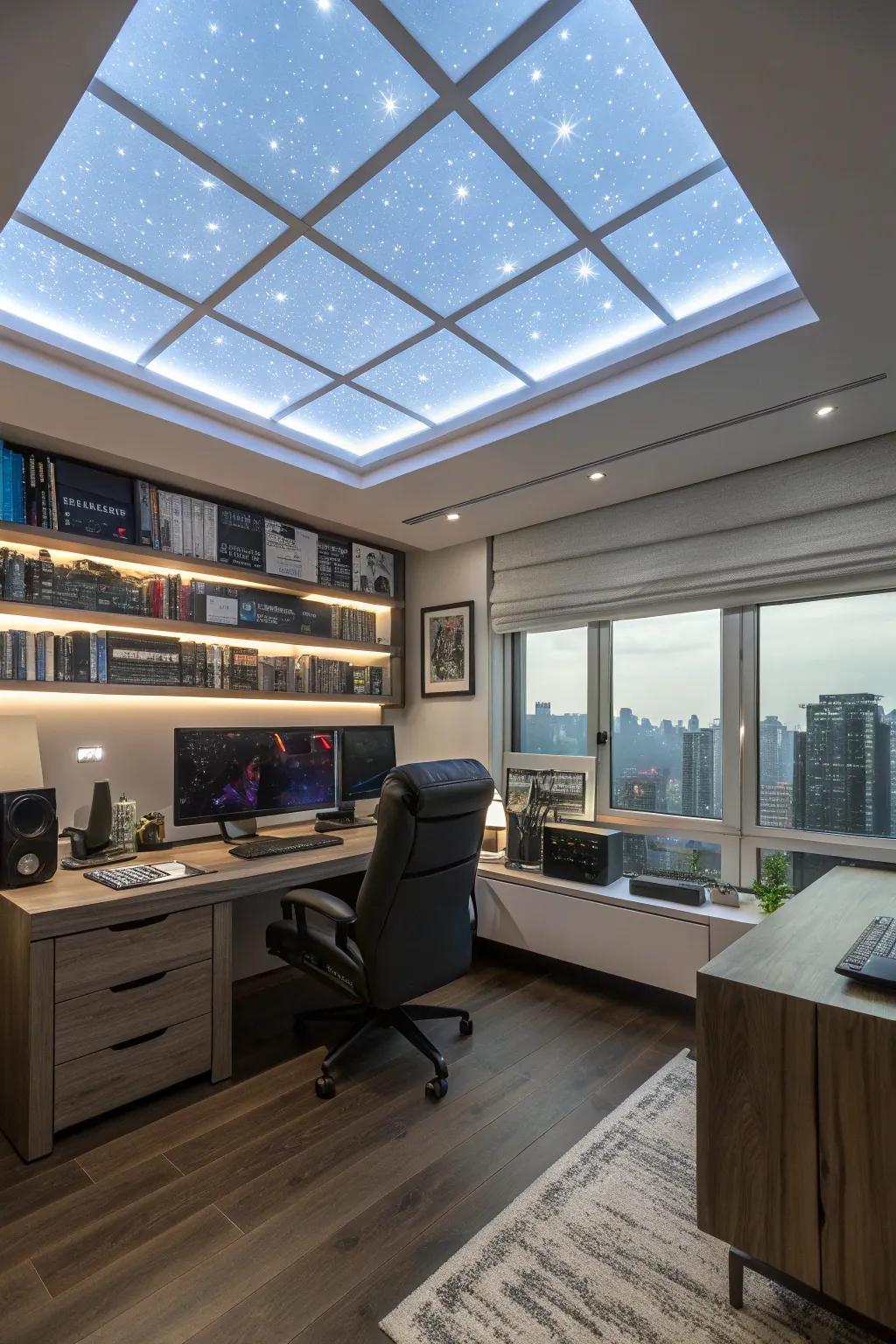 Radiant panels offer a sleek and modern lighting solution.
