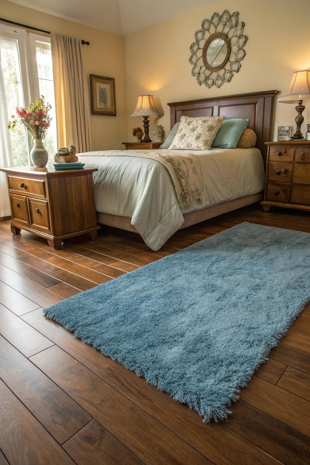 Area rugs add comfort and style underfoot.