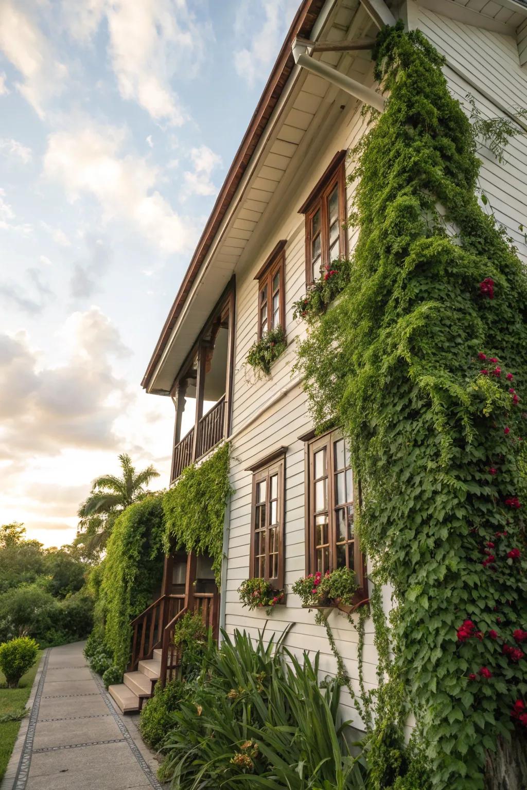 A green wall brings nature right to your doorstep.