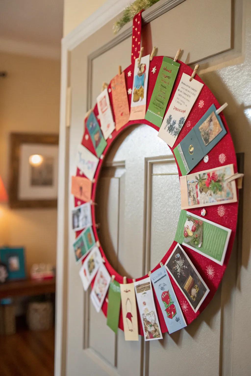 A card garland delivers a creative alteration to holiday decorations.