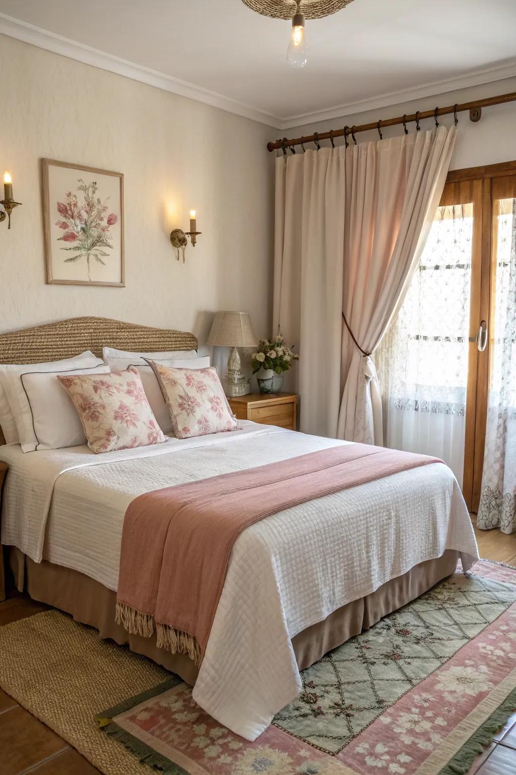 Match your bed with your room’s palette.