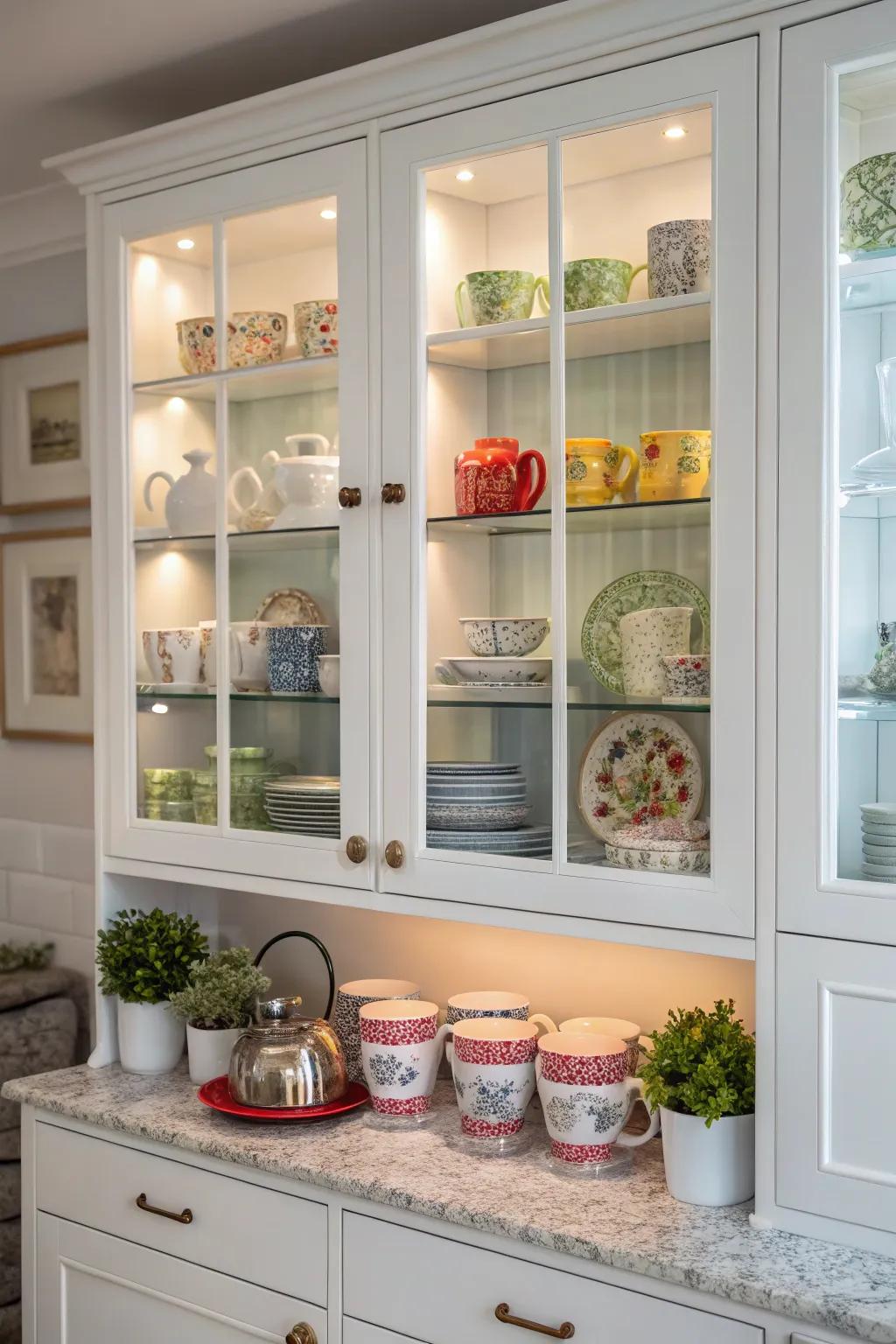 A themed tea setting injecting amusement and function into glass cabinets.
