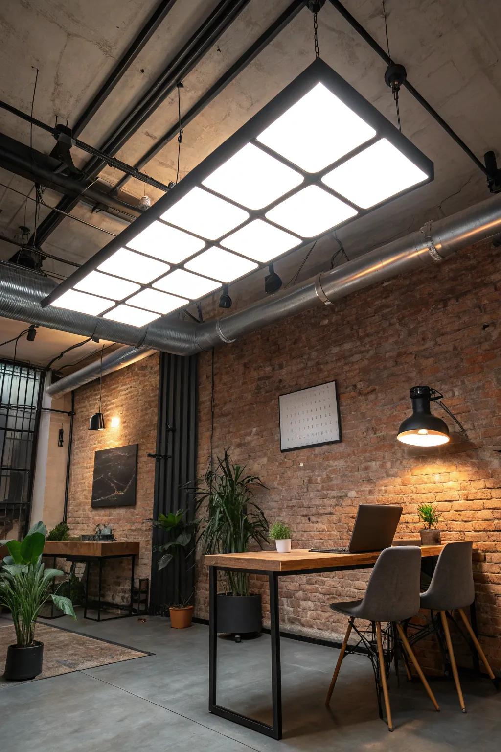 Elegant room featuring LED ceiling panel illumination