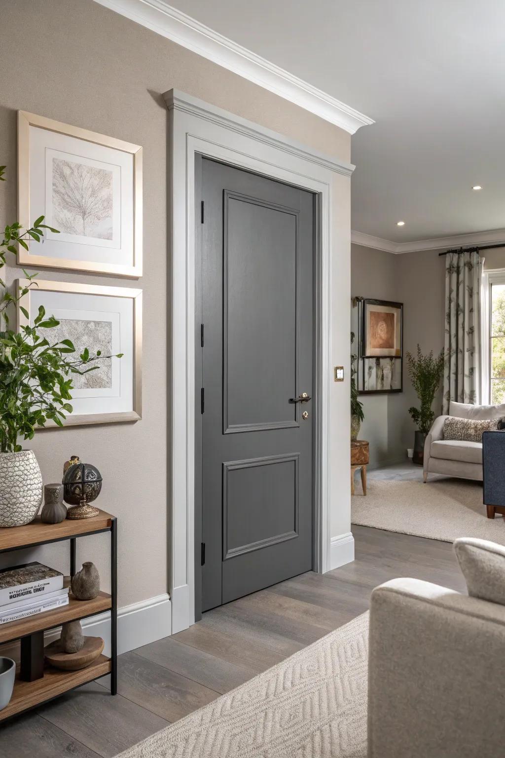 Dove doors radiating modern elegance.