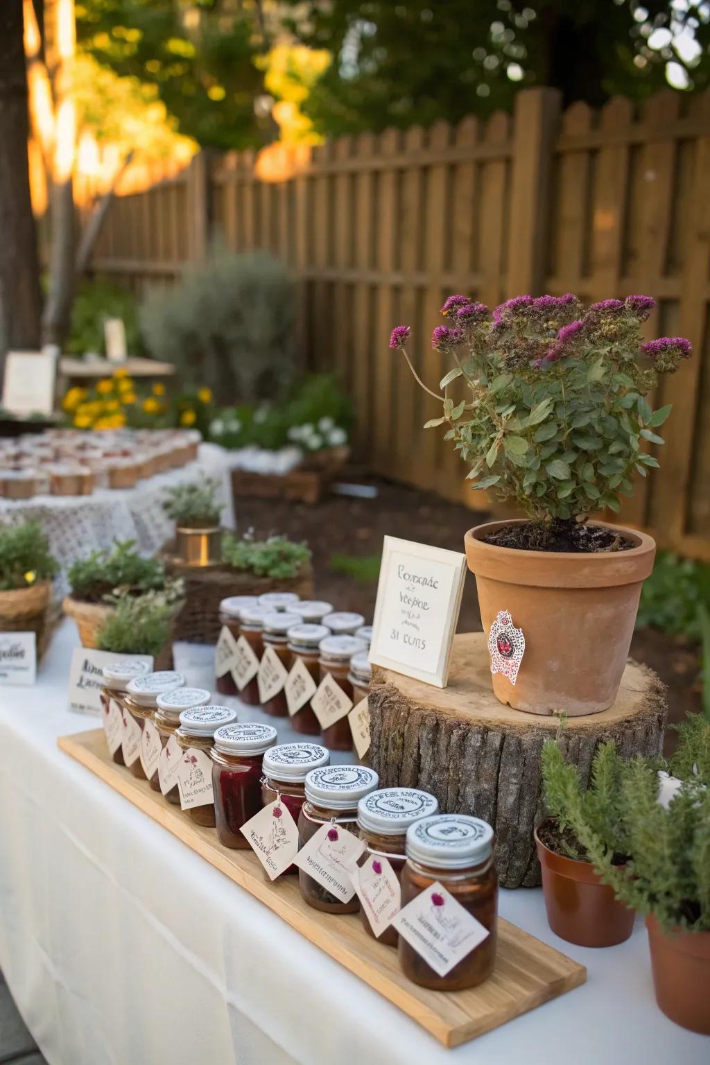 Custom wedding favors add a thoughtful touch for guests.