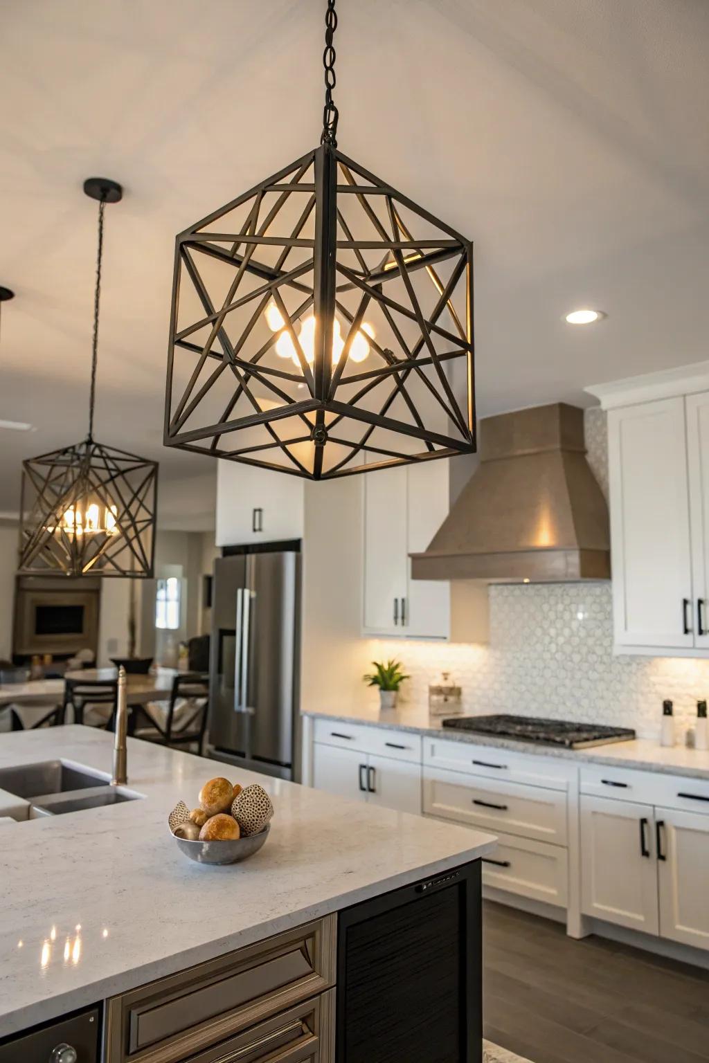 Shaped units creating a visual centerpiece.