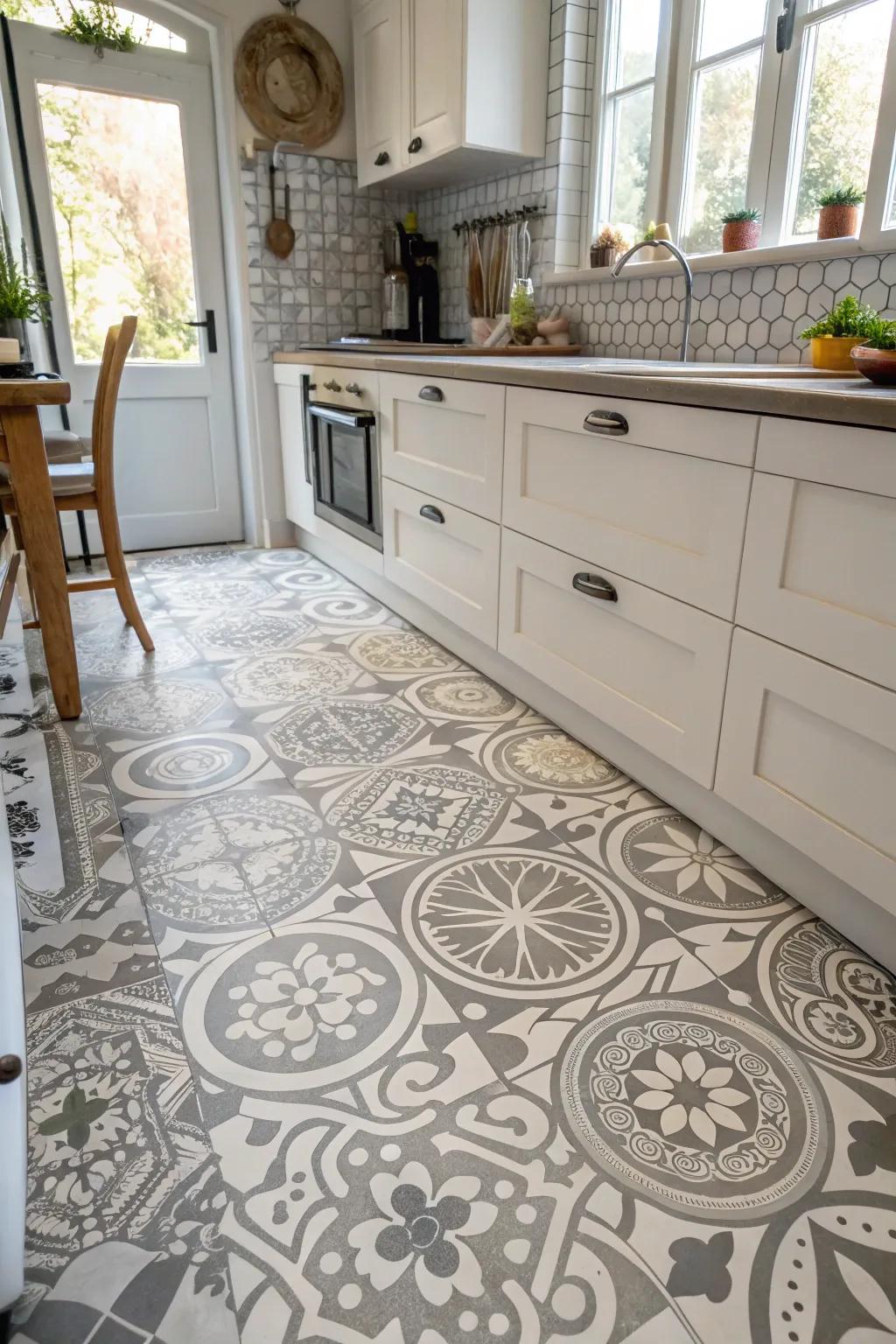 A unique ground covering has the ability to give your kitchen style and personality.